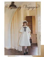 Galaxy Traveler - Classic School Lolita Overcoat with Detachable Cape and Bow - image 12