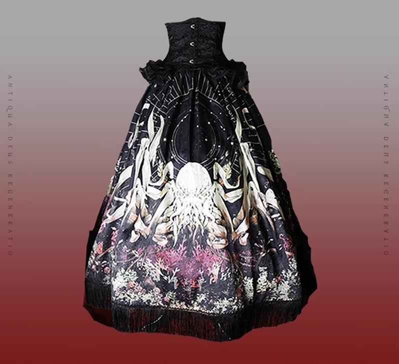 Reborn Ancient God Gothic Lolita Shirt and Skirt Set - image 43