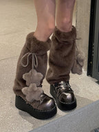 Handmade Plush Leg Warmers Sweet Kawaii Accessories - image 5