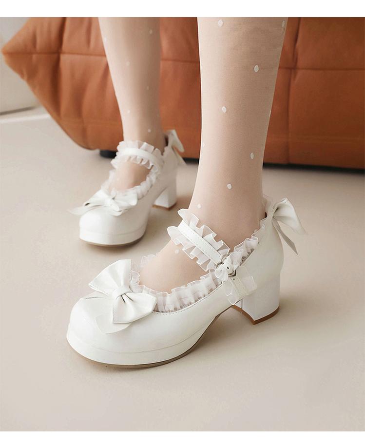 Rainbow Yana - Sweet Lolita Shoes, Lace & Bow Design - image 3