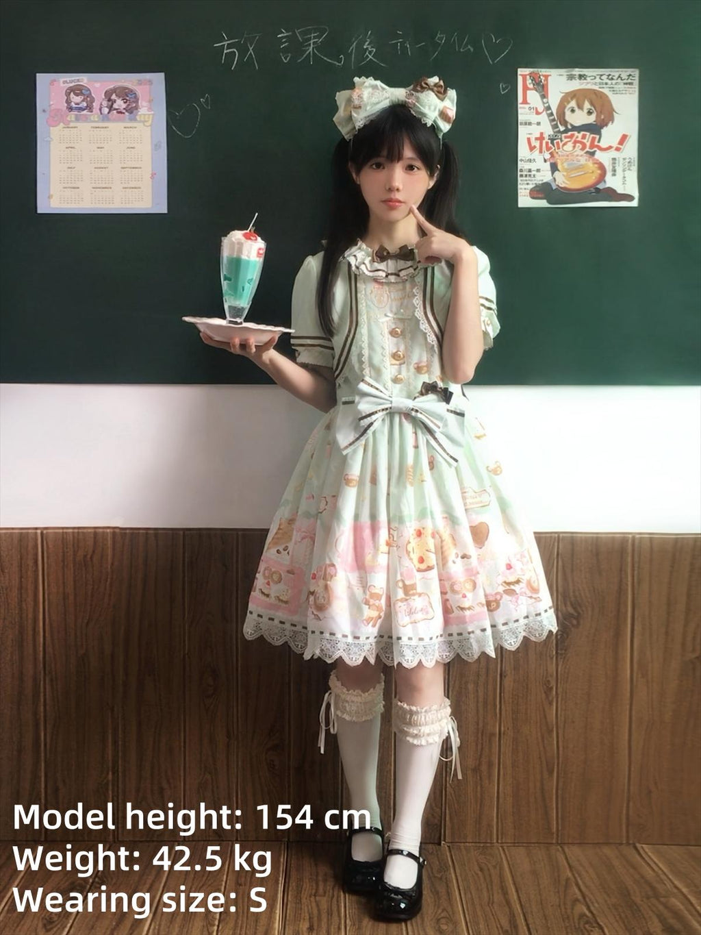 Dream Teahouse - Dessert Print Kawaii Lolita OP Dress Suit - image 25