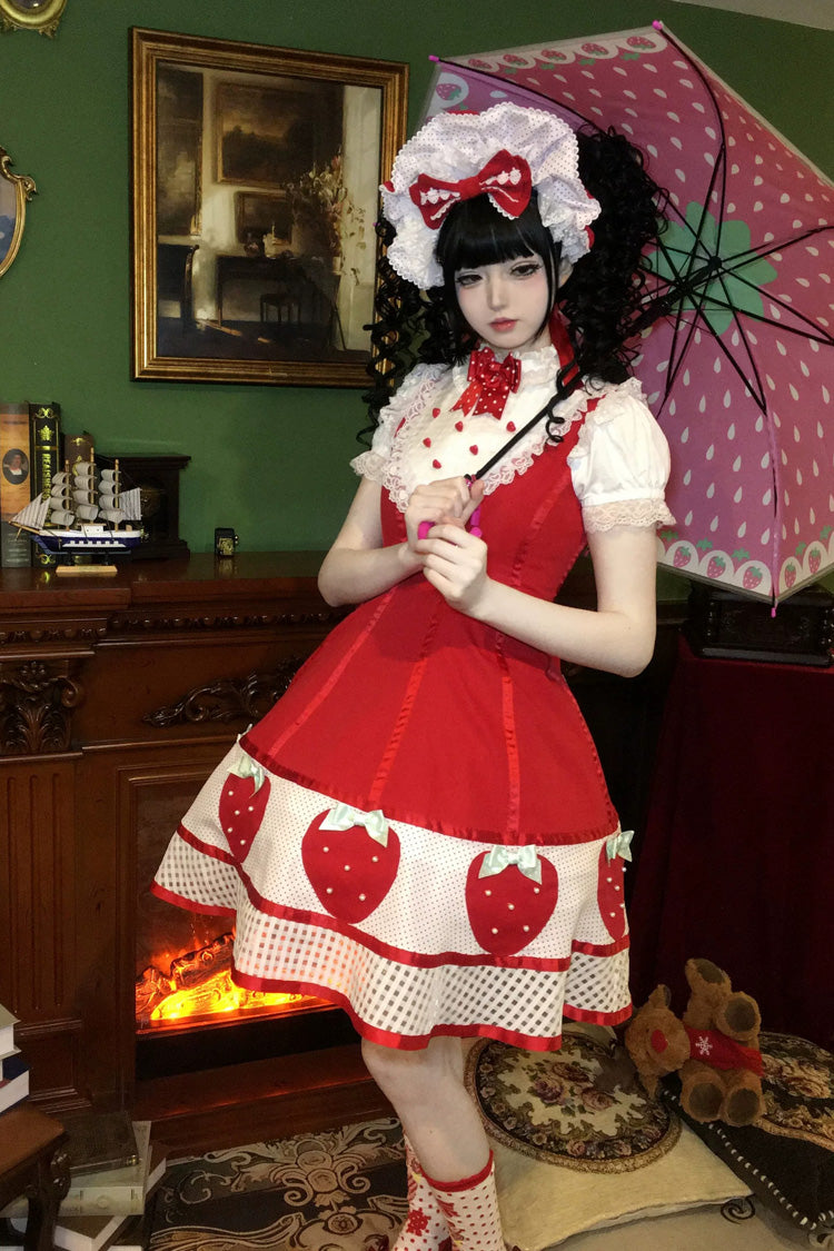 Miss Peculiar Strawberry Sweet Lolita Dress Two Colors - image 4
