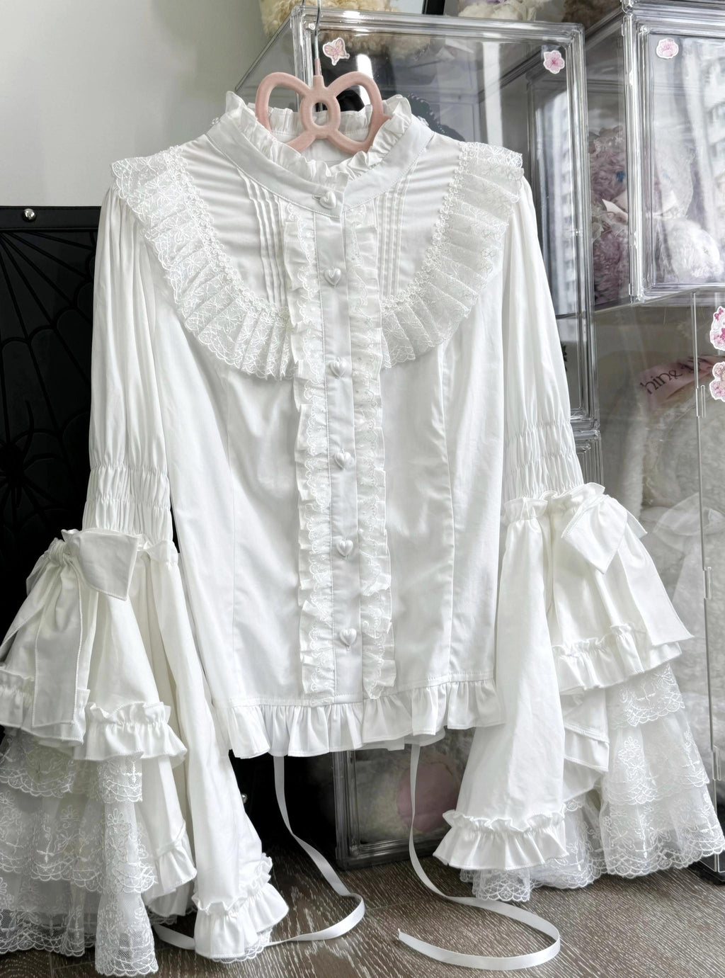 Sweet Lolita Blouse Princess Sleeve Shirt Inner Wear - image 17