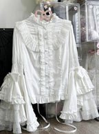 Sweet Lolita Blouse Princess Sleeve Shirt Inner Wear - image 17