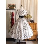 Afternoon Forest Polka-Dot Lolita Dress with Tulip Sleeves - image 2