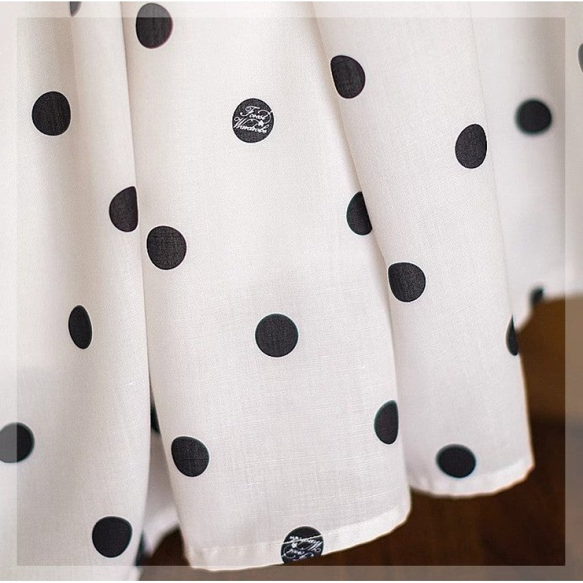 Afternoon Forest Polka-Dot Lolita Dress with Tulip Sleeves - image 3
