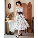 Afternoon Forest Polka-Dot Lolita Dress with Tulip Sleeves - image 7