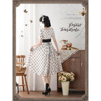 Afternoon Forest Polka-Dot Lolita Dress with Tulip Sleeves - image 13