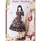 Early Summer Berry Picture Book Lolita OP Dress with Hair Clip - image 4