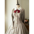 Forest Traveller Long-Sleeve Lolita OP Dress with Headbow - image 9