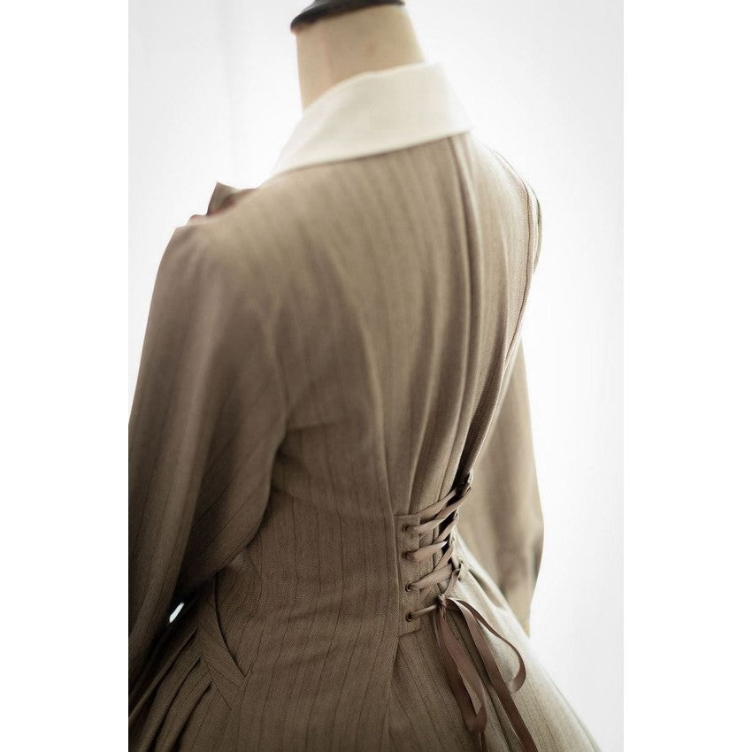Forest Traveller Long-Sleeve Lolita OP Dress with Headbow - image 11