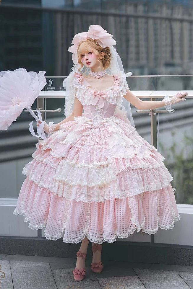 Frosted Starlight Elegant Bridal Sweet Lolita JSK Dress - image 23