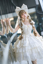 Frosted Starlight Elegant Bridal Sweet Lolita JSK Dress - image 4