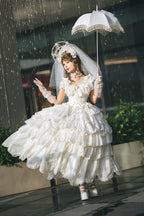 Frosted Starlight Elegant Bridal Sweet Lolita JSK Dress - image 3