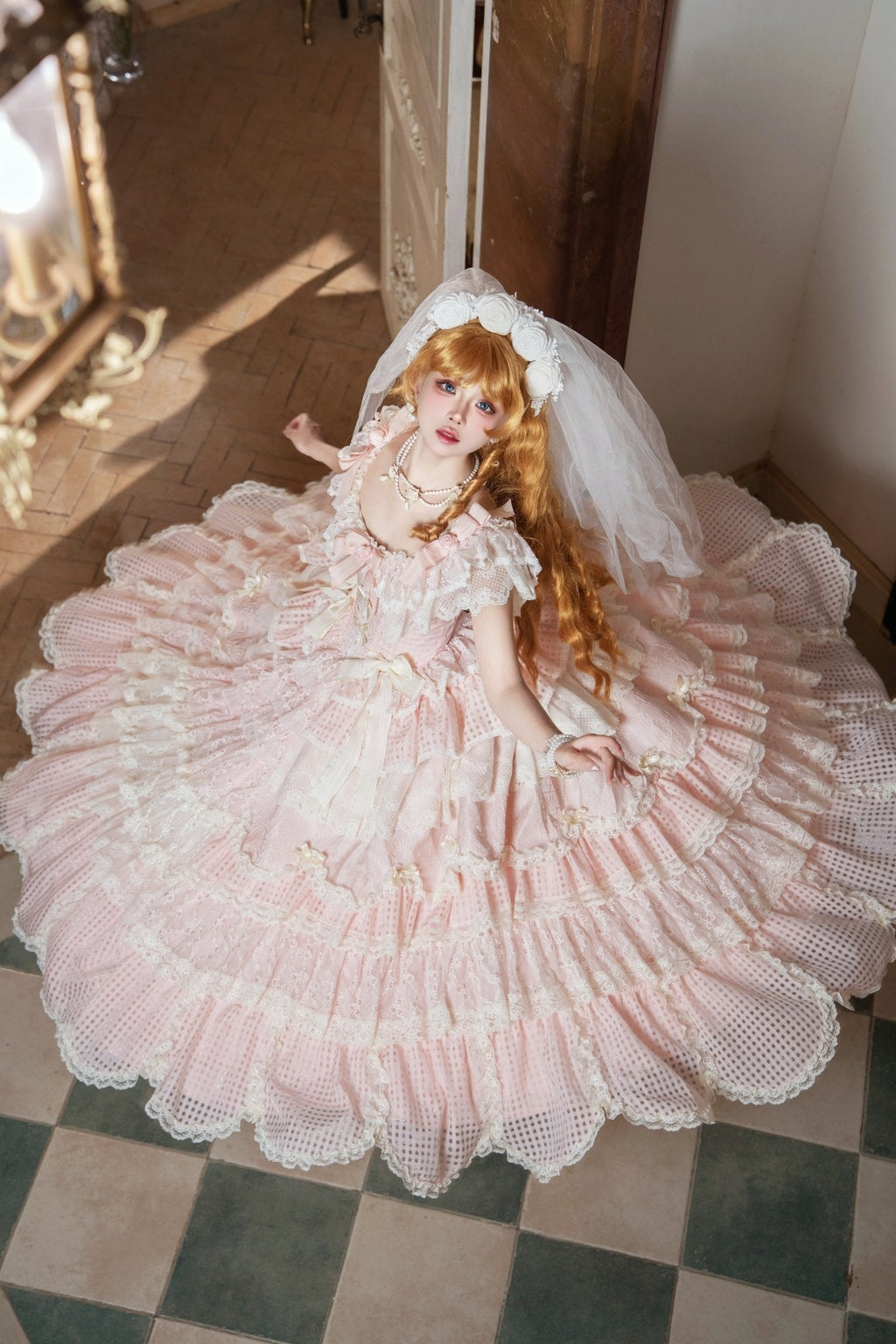 Frosted Starlight Elegant Bridal Sweet Lolita JSK Dress - image 2