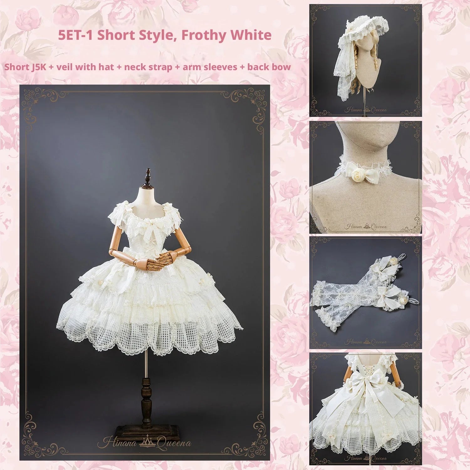 Frosted Starlight Elegant Bridal Sweet Lolita JSK Dress - image 29