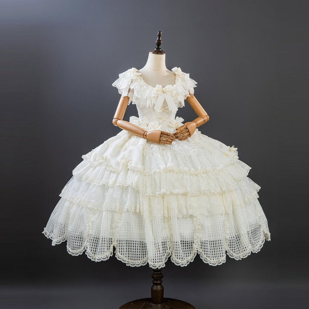 Frosted Starlight Elegant Bridal Sweet Lolita JSK Dress - image 6
