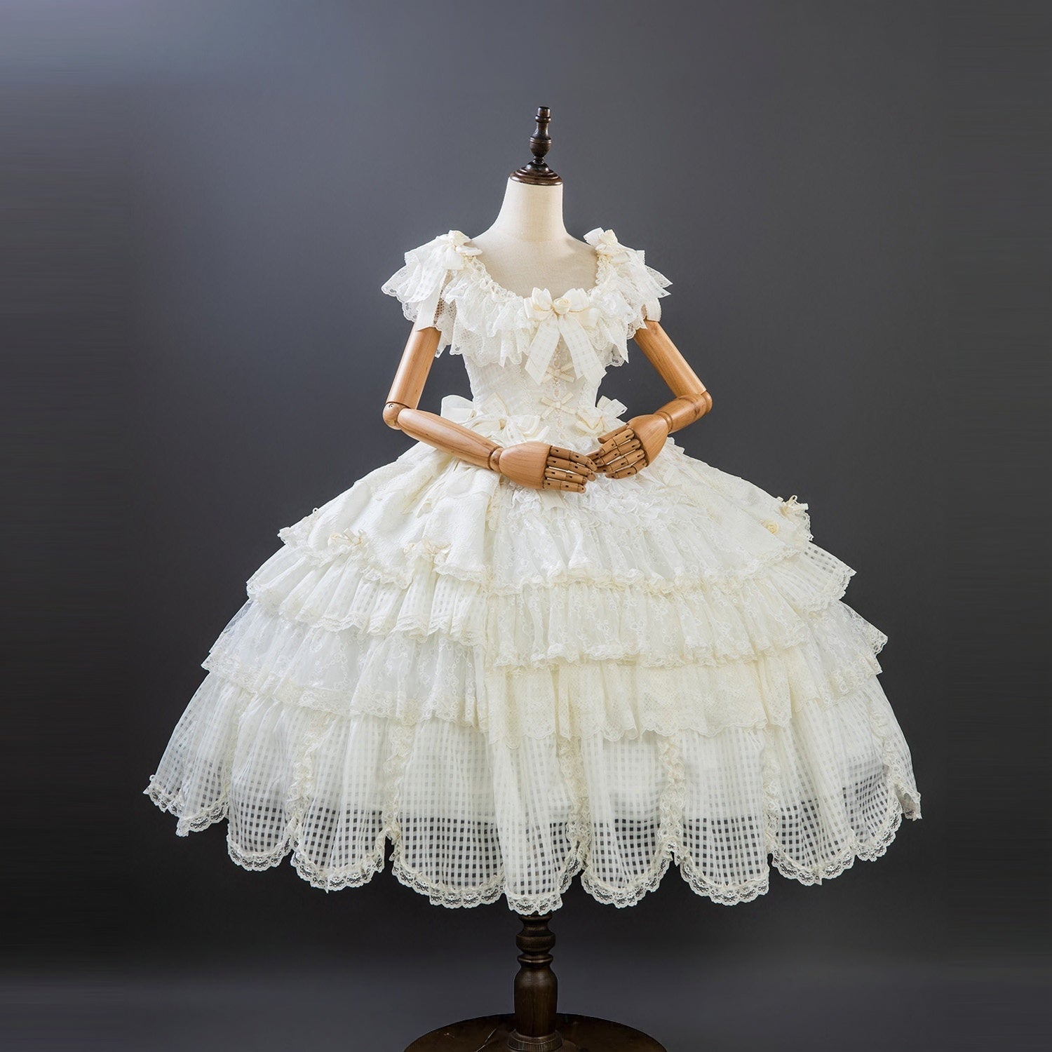 Frosted Starlight Elegant Bridal Sweet Lolita JSK Dress - image 6
