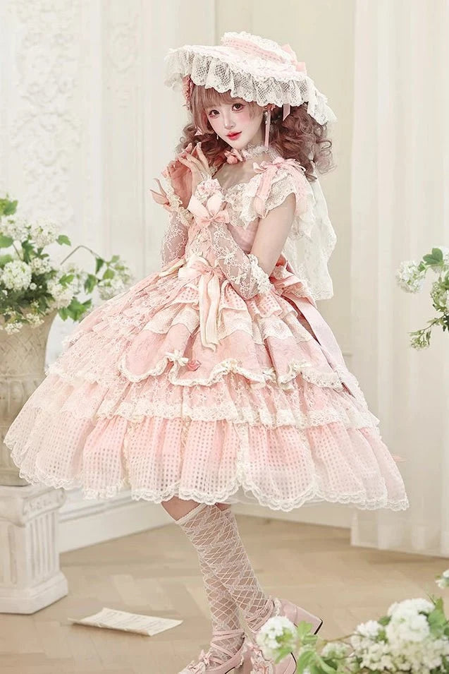 Frosted Starlight Elegant Bridal Sweet Lolita JSK Dress - image 14