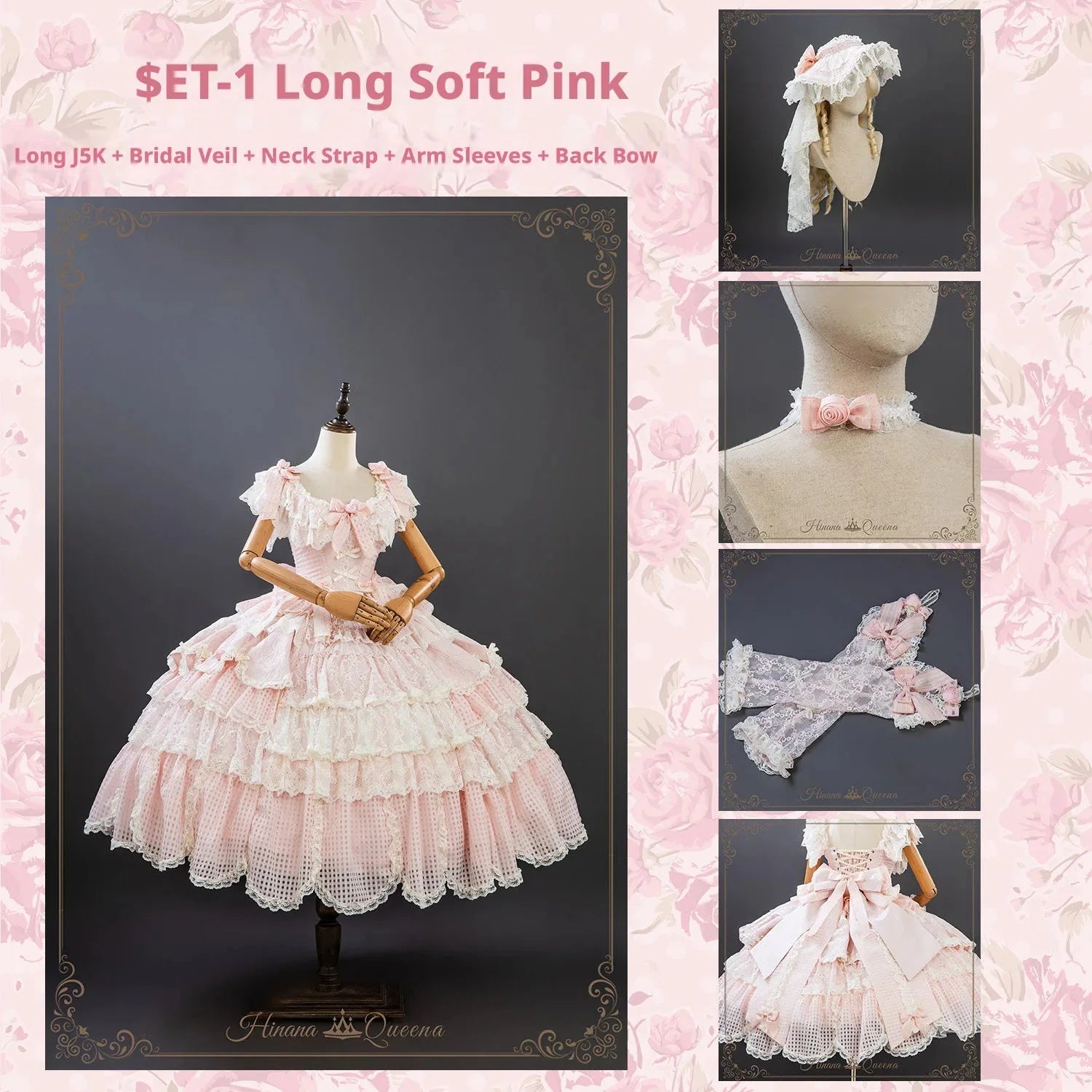 Frosted Starlight Elegant Bridal Sweet Lolita JSK Dress - image 32