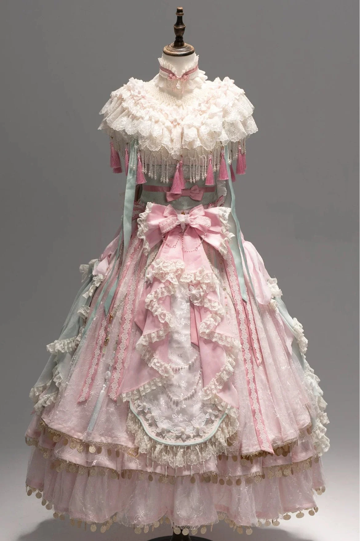 Hibiscus Huadan Pink Long JSK Dress Series and Accessories - image 1