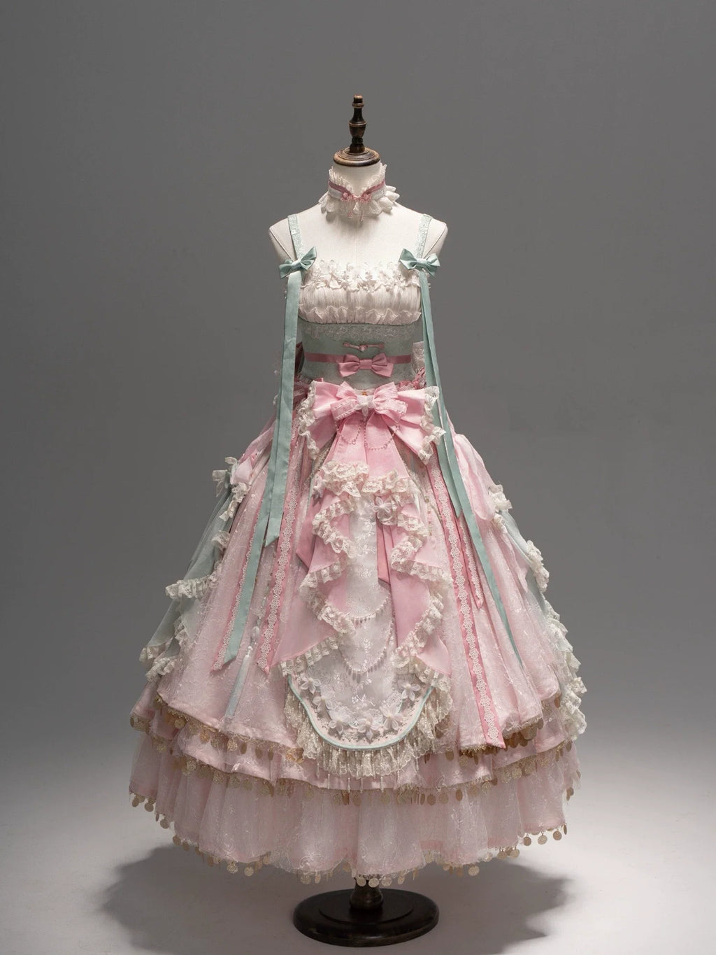 Hibiscus Huadan Pink Long JSK Dress Series and Accessories - image 3