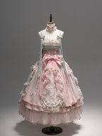 Hibiscus Huadan Pink Long JSK Dress Series and Accessories - image 3