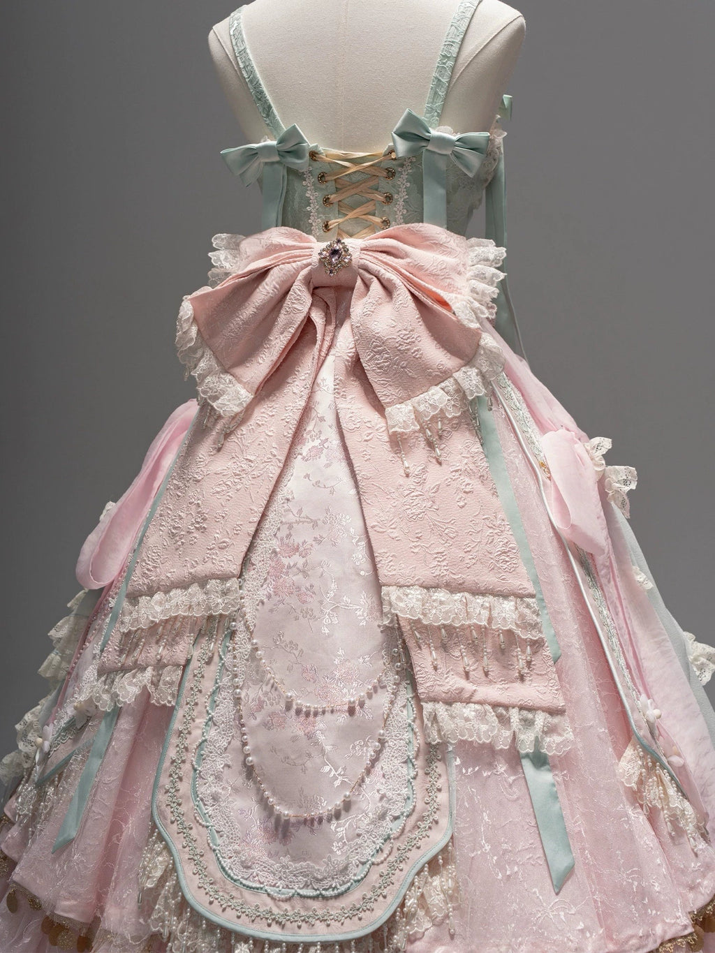Hibiscus Huadan Pink Long JSK Dress Series and Accessories - image 4