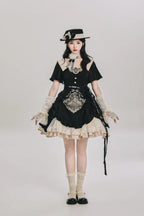 Glaze Floral Realm Black Lolita OP Dress and Accessories - image 8