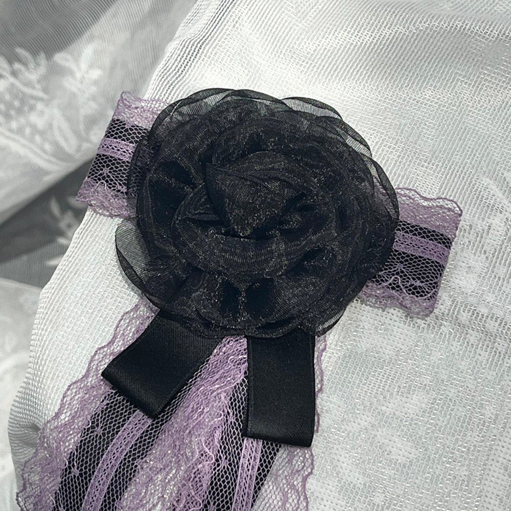 Glaze Floral Realm Black Lolita OP Dress and Accessories - image 16