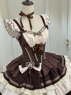 Melty Berry Chocolate Lolita JSK & Headbow Options - image 9