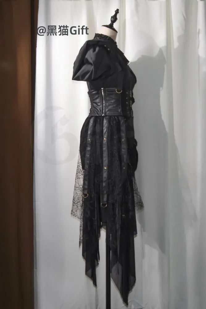 Midnight Black Gothic Ouji Bloomers, Girdle & Shawl - image 4