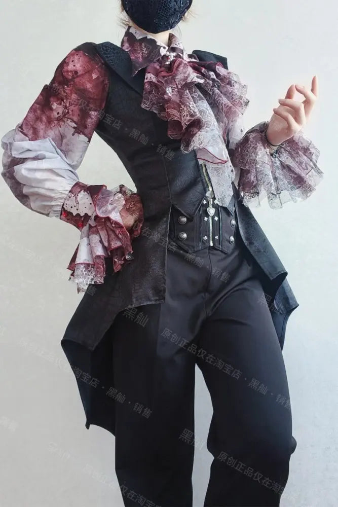 Gothic Bat-Hem Sleeveless Corset Vest - image 2