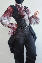 Gothic Bat-Hem Sleeveless Corset Vest - image 2