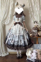 Symbiotic Doll Stand-Collar Natural-Waist Gothic Lolita OP - image 9