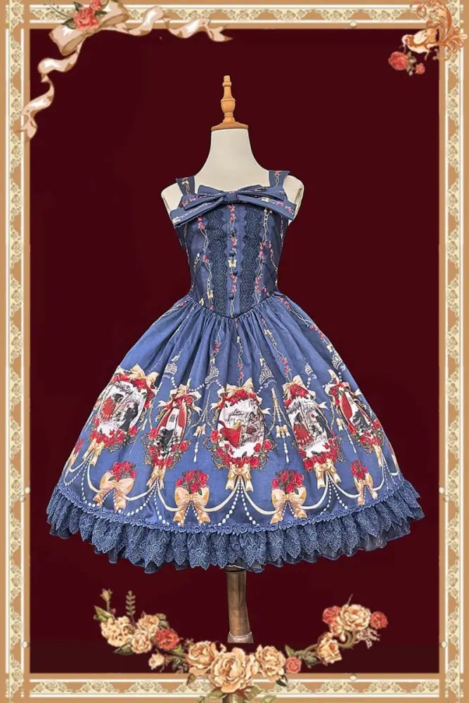 Snow White Printed Lolita JSK and Coordinating Headwear - image 2