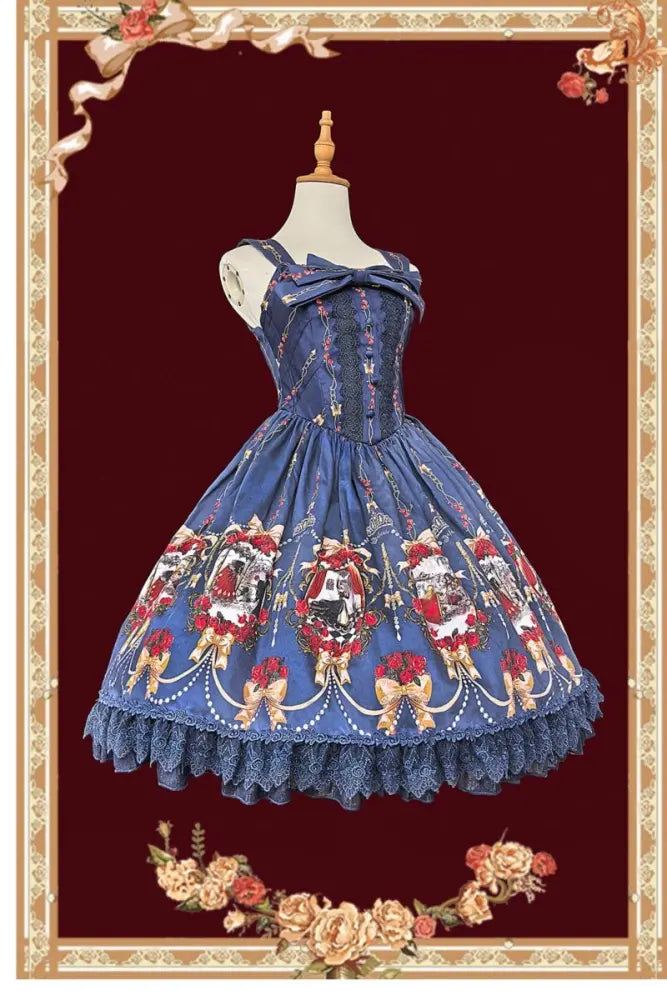 Snow White Printed Lolita JSK and Coordinating Headwear - image 5