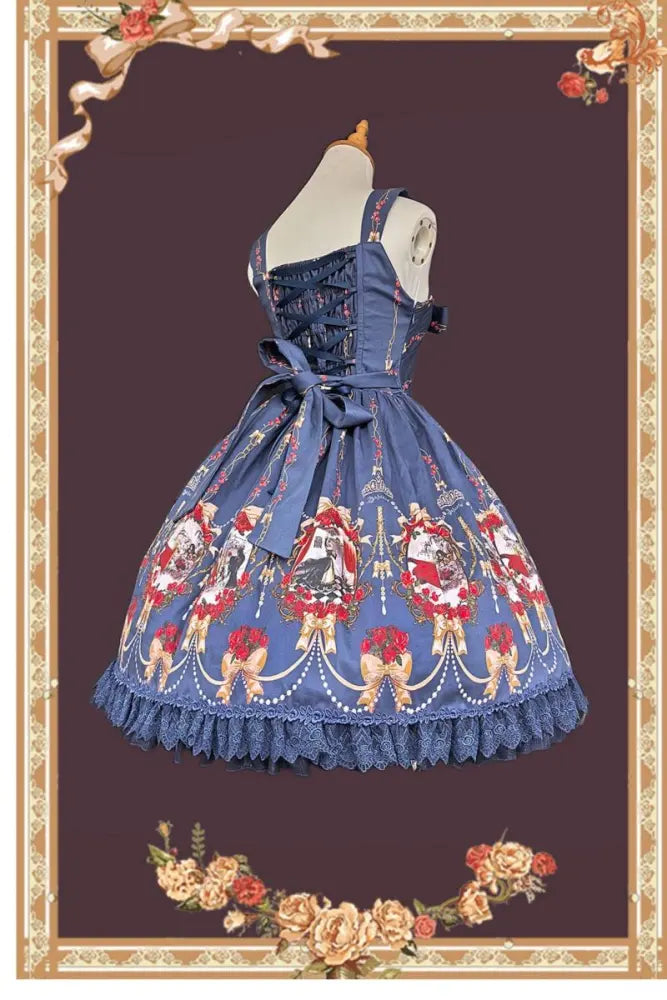 Snow White Printed Lolita JSK and Coordinating Headwear - image 6