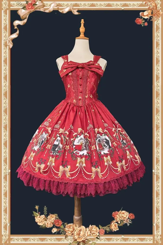 Snow White Printed Lolita JSK and Coordinating Headwear - image 10