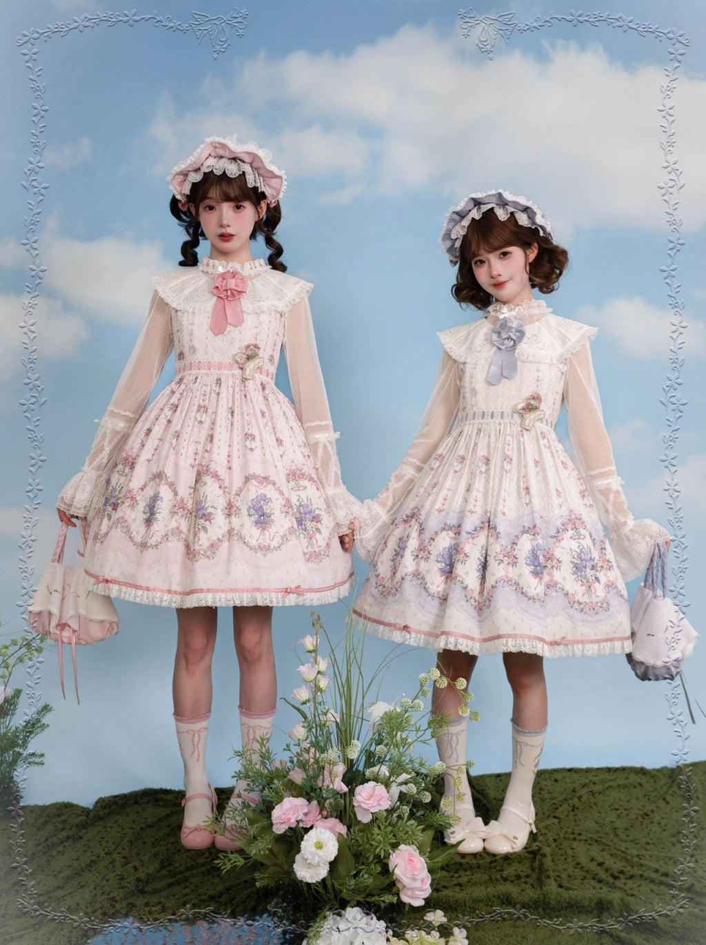 Iris Clock Lolita Flutter-Sleeve OP and Embroidered Lapel JSK Collection - image 14