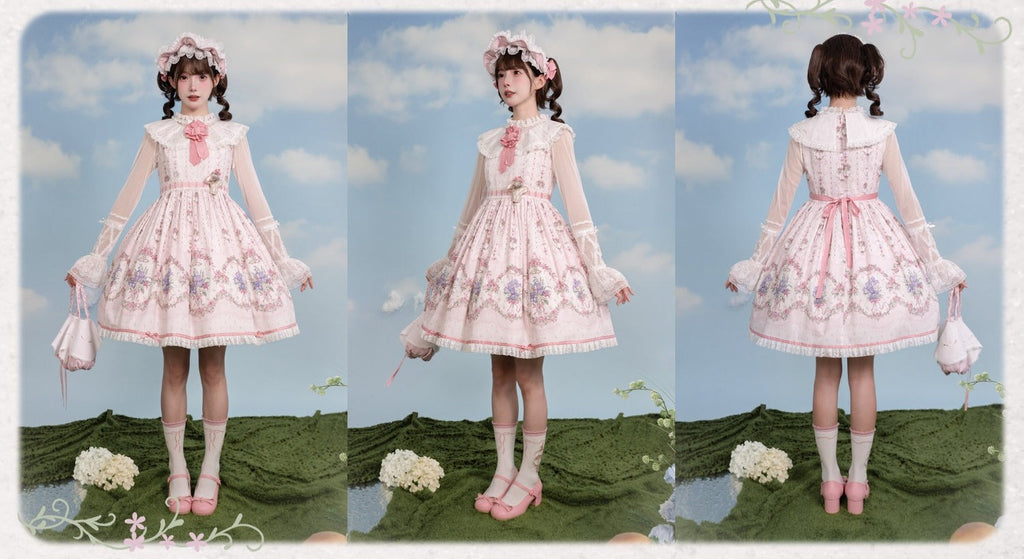 Iris Clock Lolita Flutter-Sleeve OP and Embroidered Lapel JSK Collection - image 15