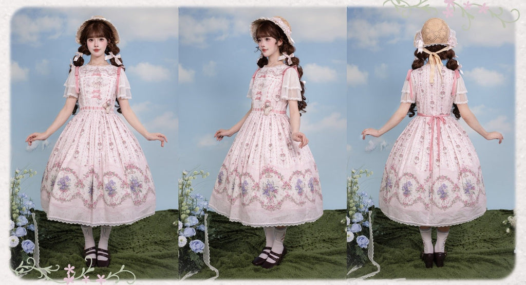 Iris Clock Lolita Flutter-Sleeve OP and Embroidered Lapel JSK Collection - image 11