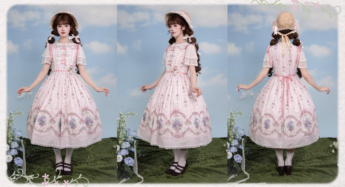 Iris Clock Lolita Flutter-Sleeve OP and Embroidered Lapel JSK Collection - image 11