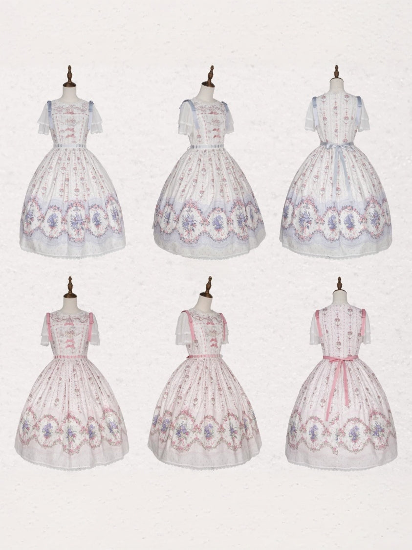 Iris Clock Lolita Flutter-Sleeve OP and Embroidered Lapel JSK Collection - image 5