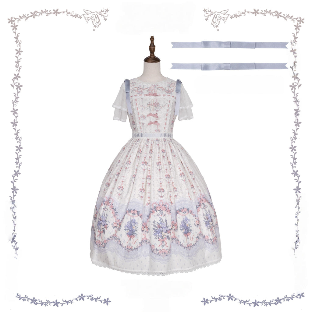Iris Clock Lolita Flutter-Sleeve OP and Embroidered Lapel JSK Collection - image 3