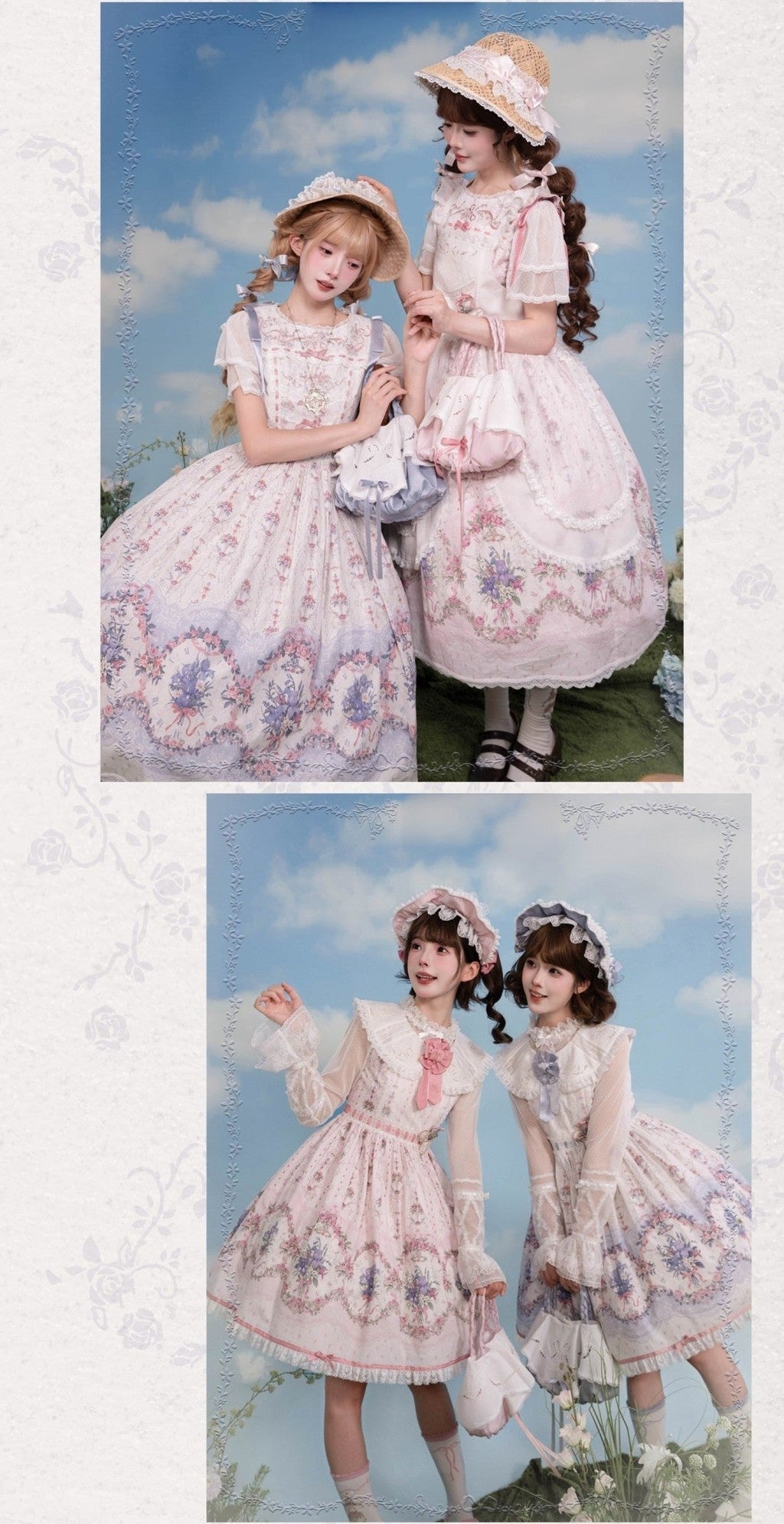 Iris Clock Lolita Flutter-Sleeve OP and Embroidered Lapel JSK Collection - image 7