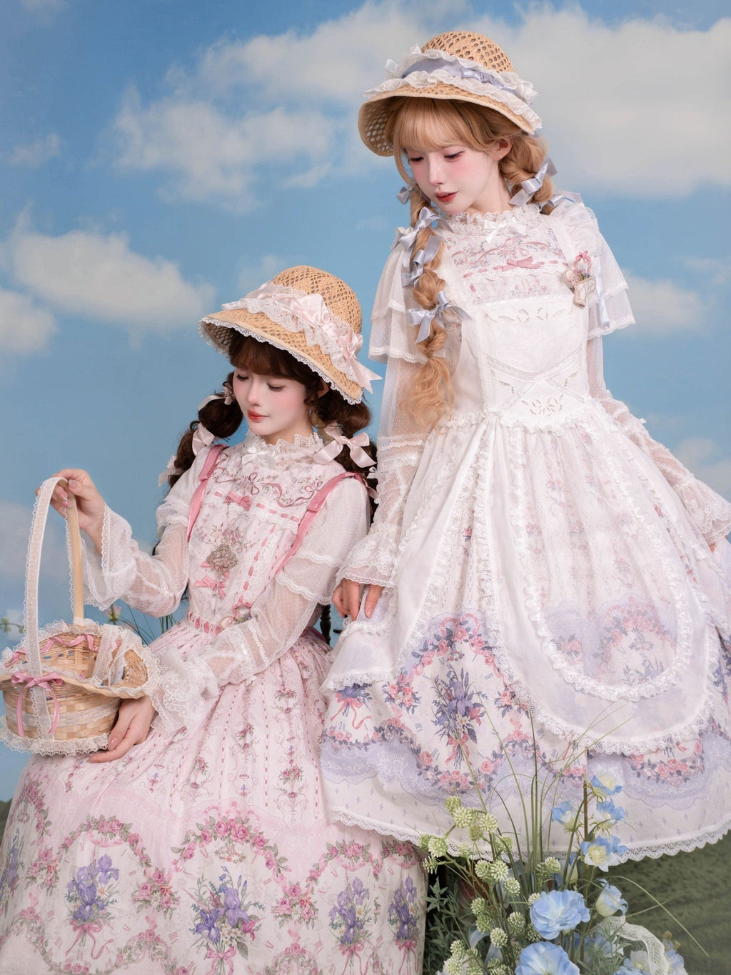 Iris Clock Lolita Flutter-Sleeve OP and Embroidered Lapel JSK Collection - image 2