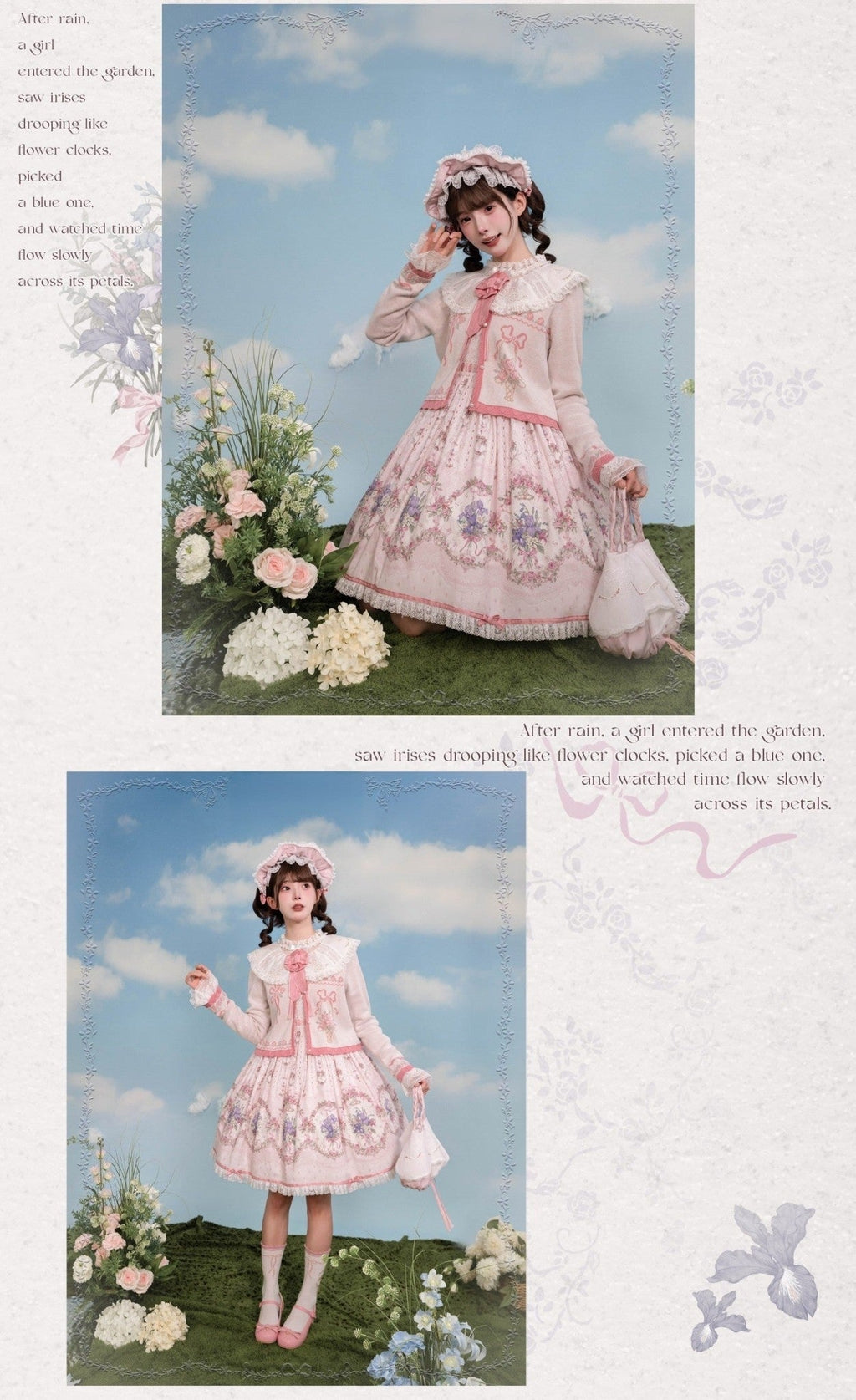Iris Clock Lolita Flutter-Sleeve OP and Embroidered Lapel JSK Collection - image 16