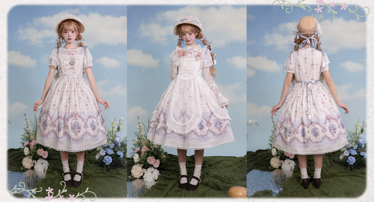 Iris Clock Lolita Flutter-Sleeve OP and Embroidered Lapel JSK Collection - image 12