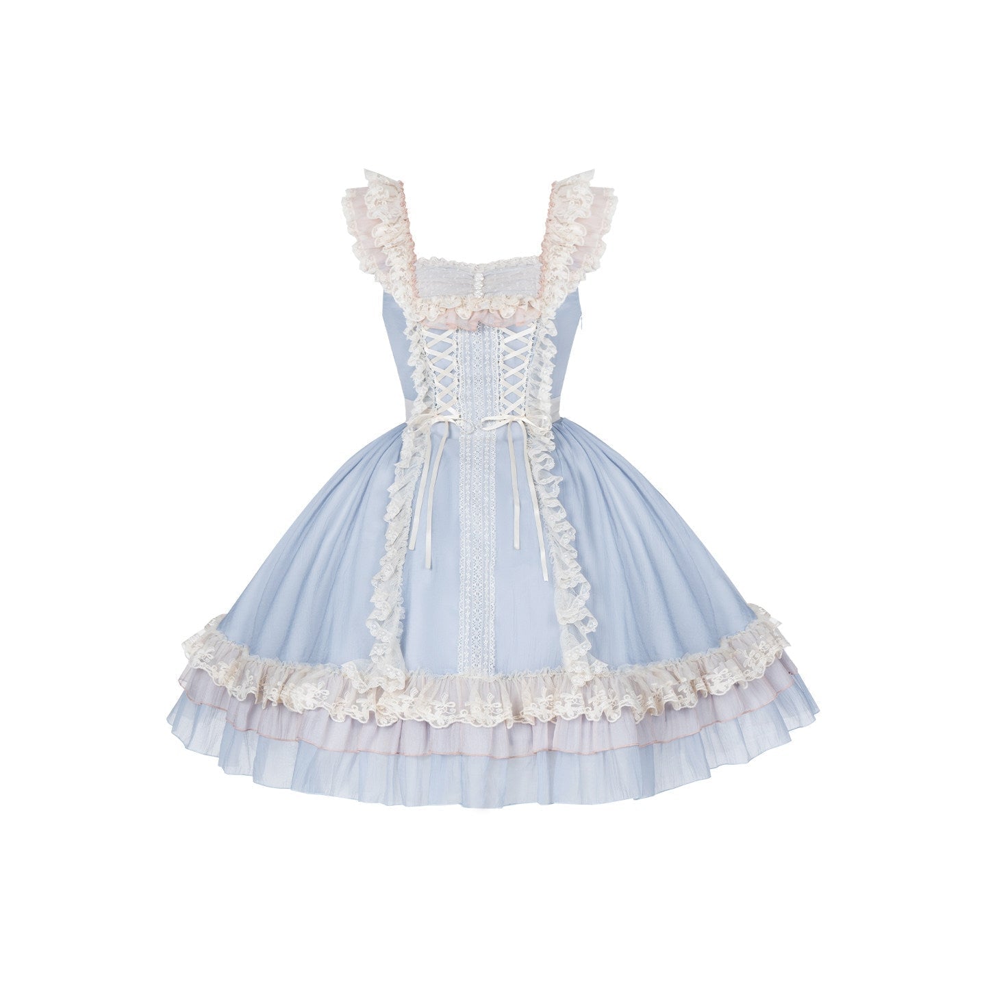 Island Diary - Short and Long Sweet Lolita JSK Dress & Sets — Short JSK / S / Blue